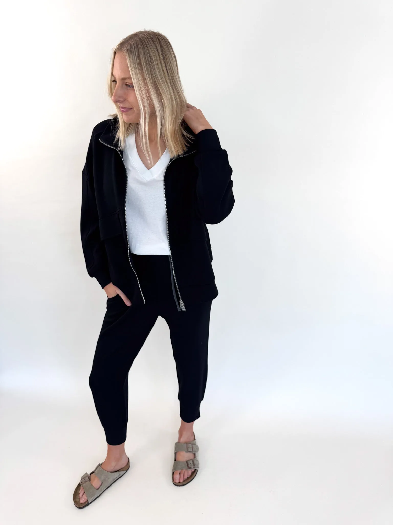 Garcia Zip Through Top Stylish Knitwear