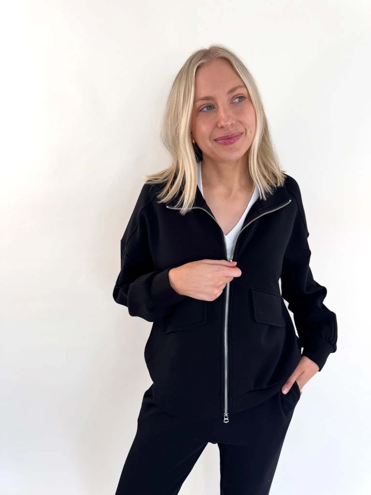 Garcia Zip Through Top Fashionable Layering Timeless Comfort