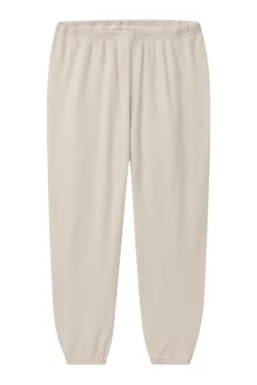 The Great Fleece Stadium Sweatpants in Washed White No Ride Fit
