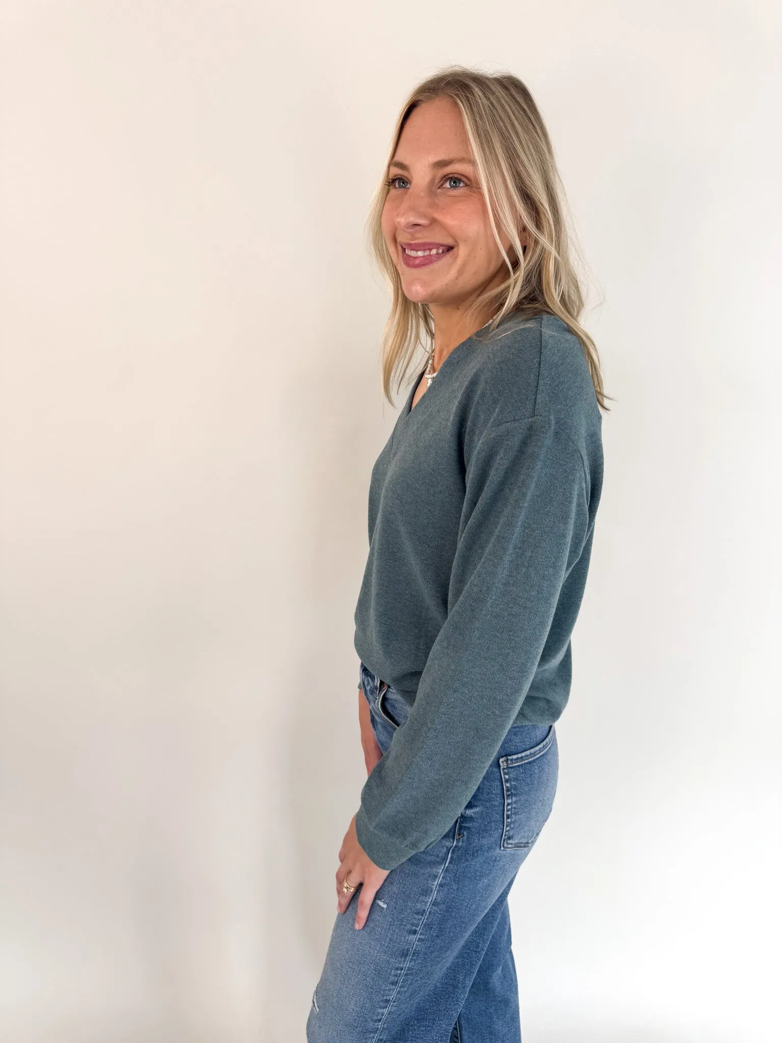 Urban Style Manal Top- Spruce Heather