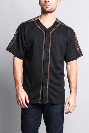 Men's Two Tone Baseball Jersey Mesh Lining BambooBlend
