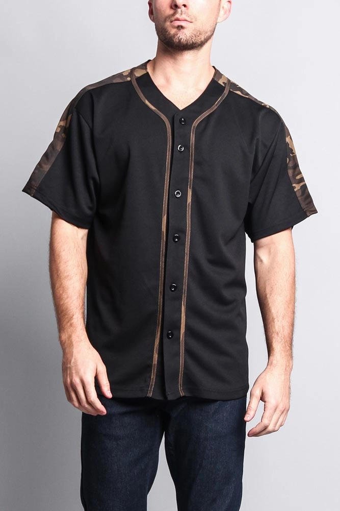 Men's Two Tone Baseball Jersey Elegant Blouse Thermal Regulation System