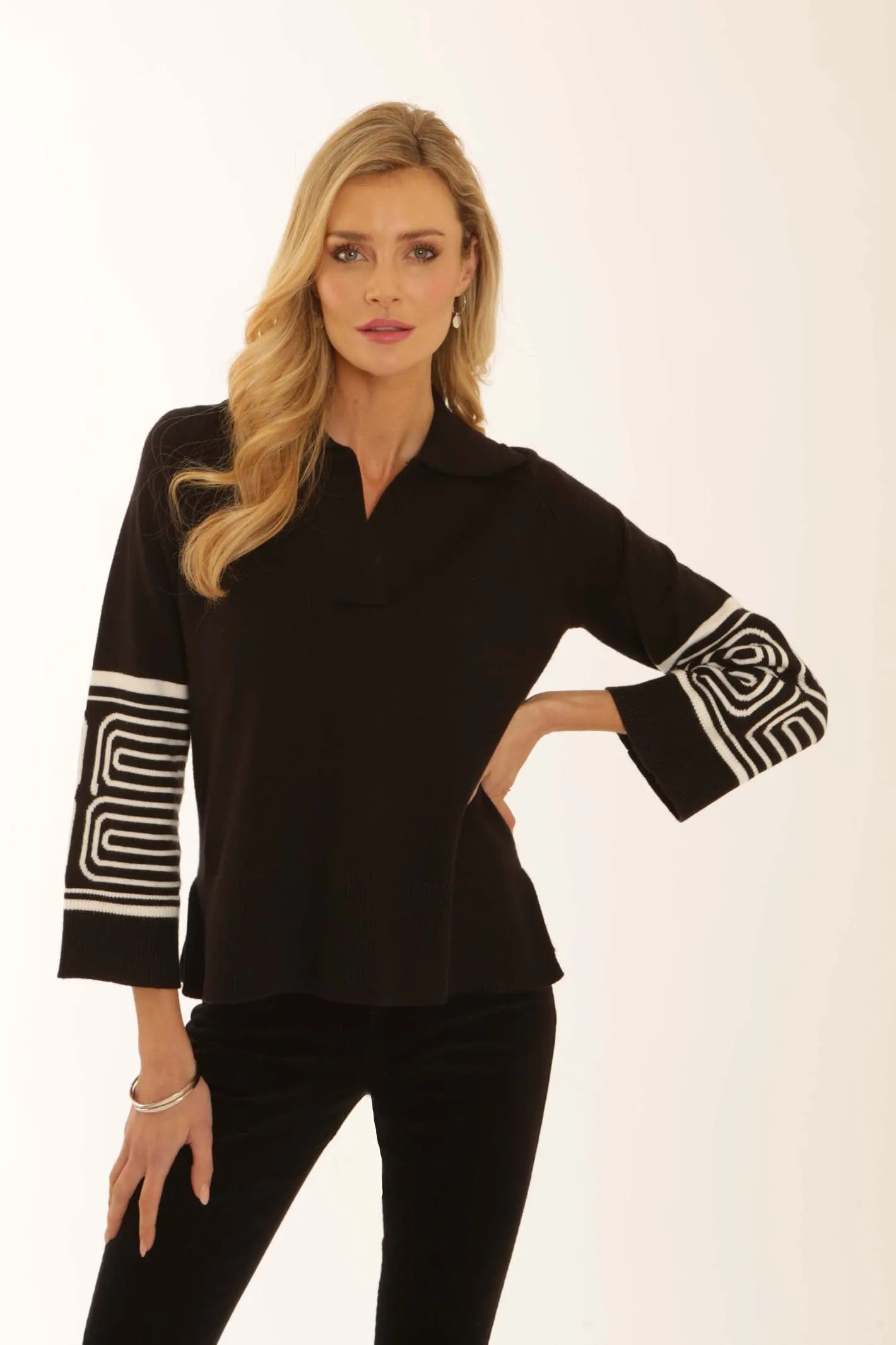 Breathable mesh lining AdjustableCuffSystem Pomodoro Clothing Jacquard Sleeve Jumper 12556