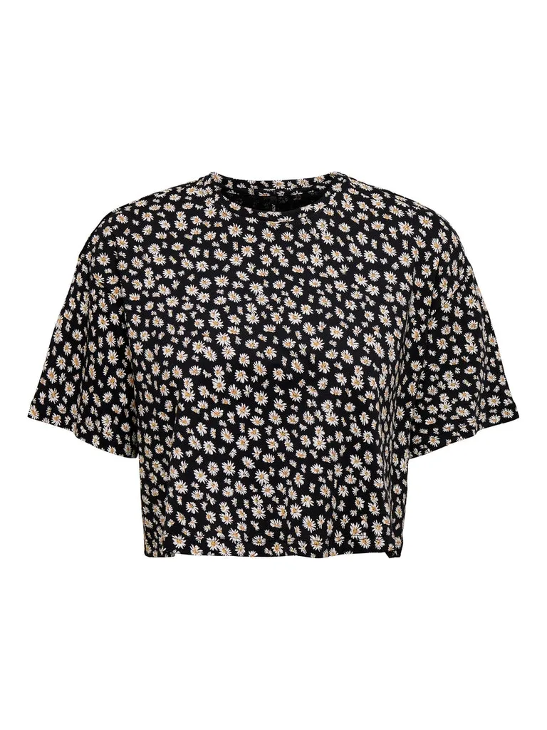 FadeResistant Treatment CushionedSupport May Short Sleeve Boxy Cotton Crop Top