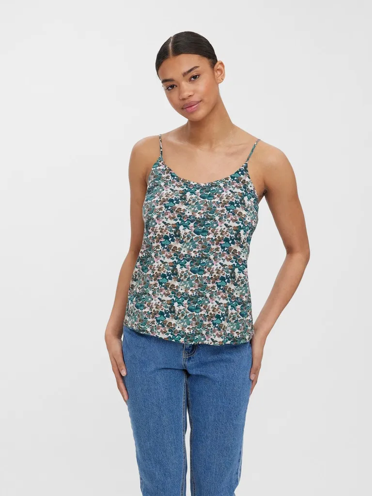 Printed Blouse Simply Easy Singlet - Sea Moss Print