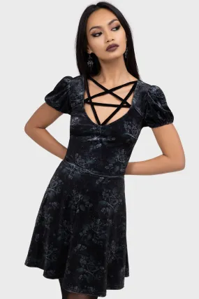 Moonlit Pentacle Dress Fitted Base Edgy Look