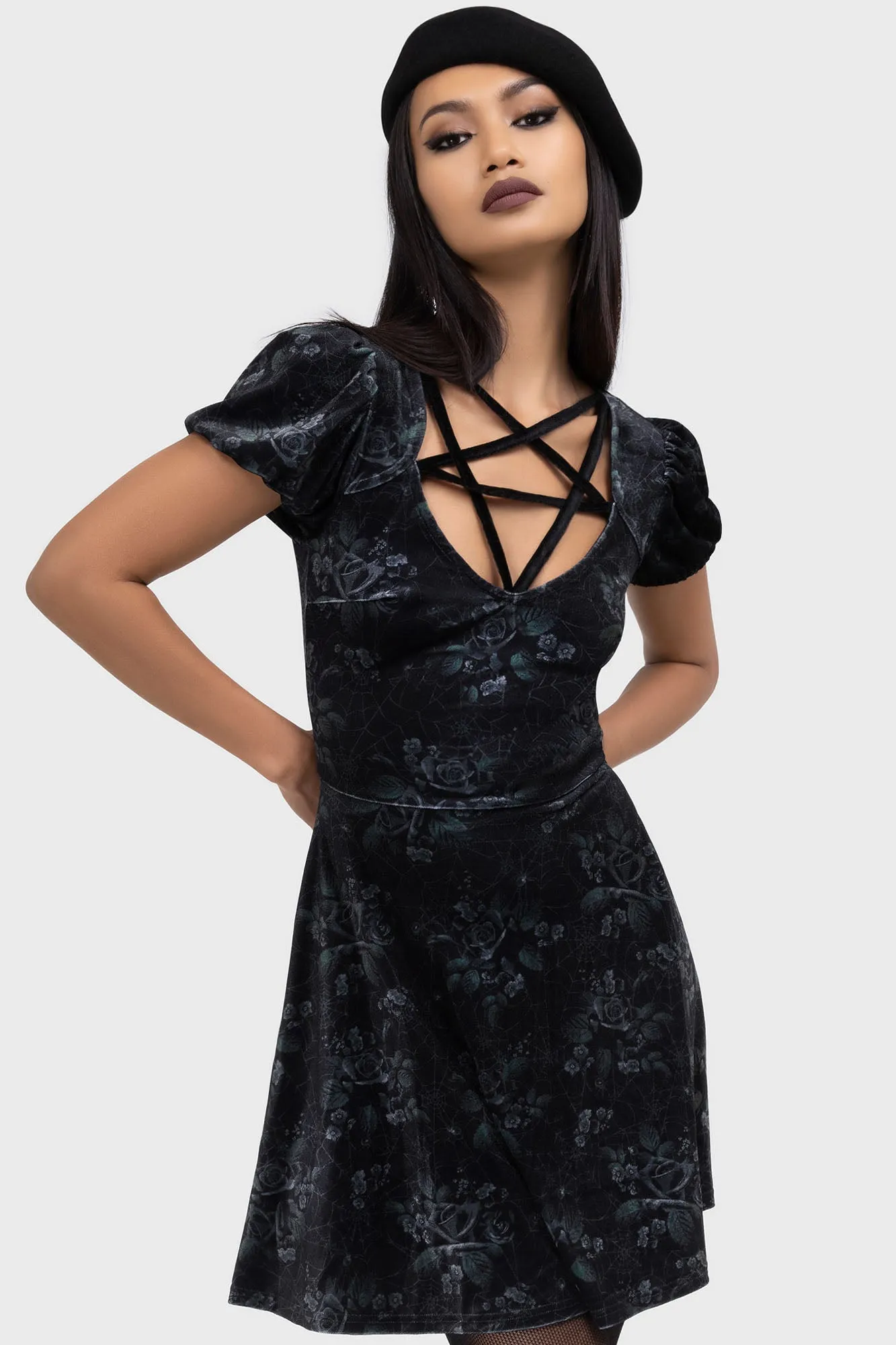 Moonlit Pentacle Dress Comfortable Design Wear Dry-Clean-Only