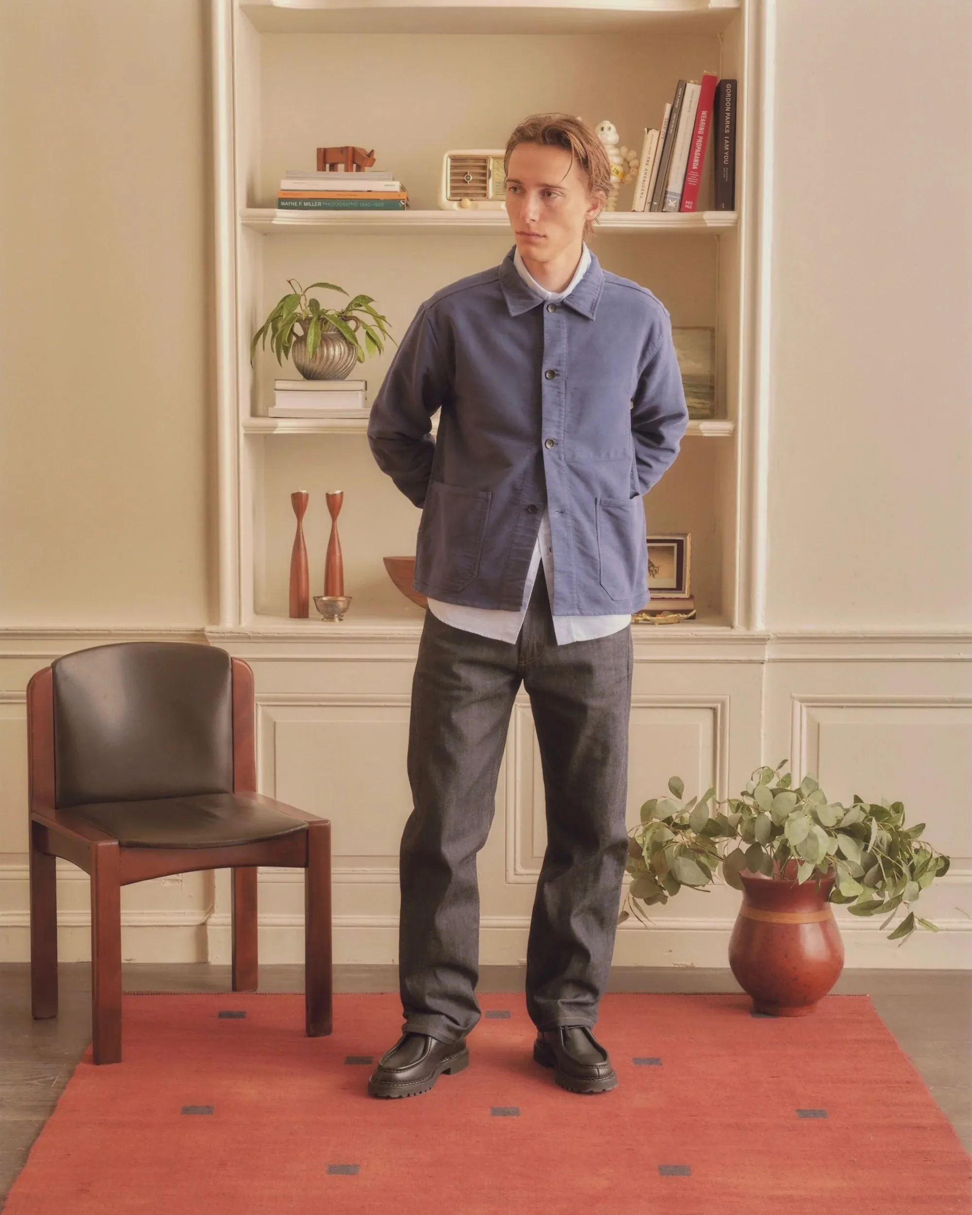 KNICKERBOCKER FRENCH MOLESKIN JACKET - FRENCH BLUE Go Anywhere Wear Thermal Insulation Layer