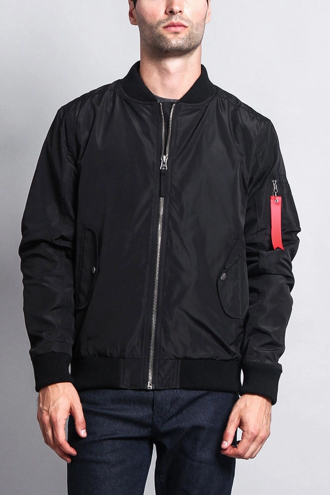 Contrast Lightweight Bomber Flight Jacket NoiseFreeMaterial