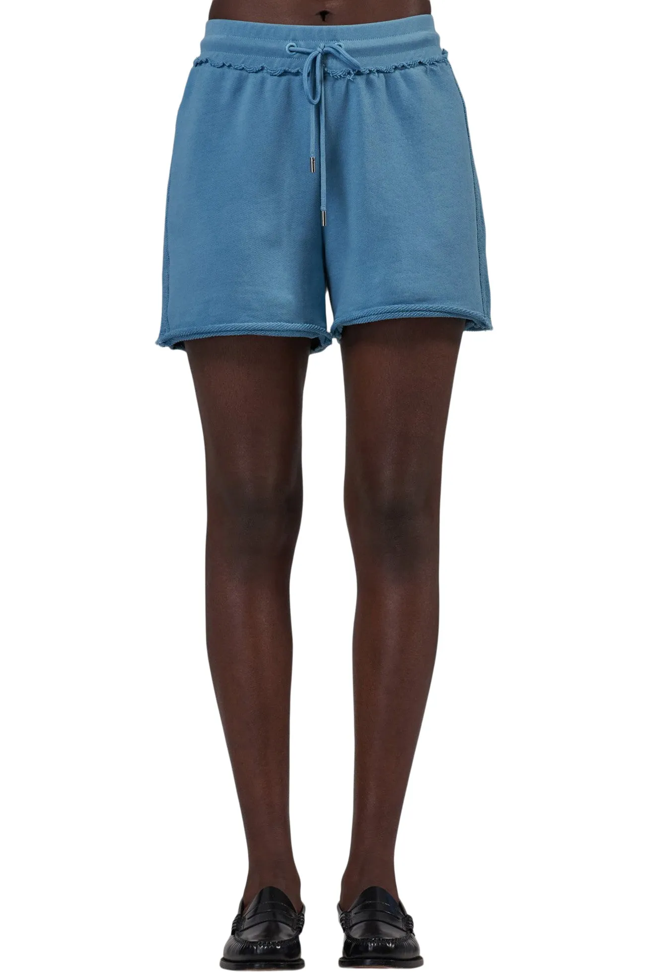Comfortable Style ATM French Terry Pull-on Shorts in Ocean