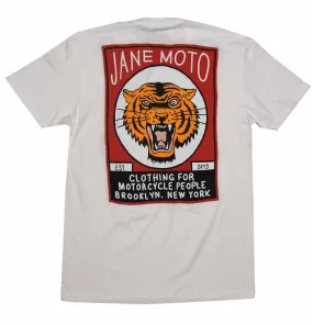 Drop Shoulder Design Timeless Layer LUDLOW TIGER COLOR SHORT SLEEVE - WHITE