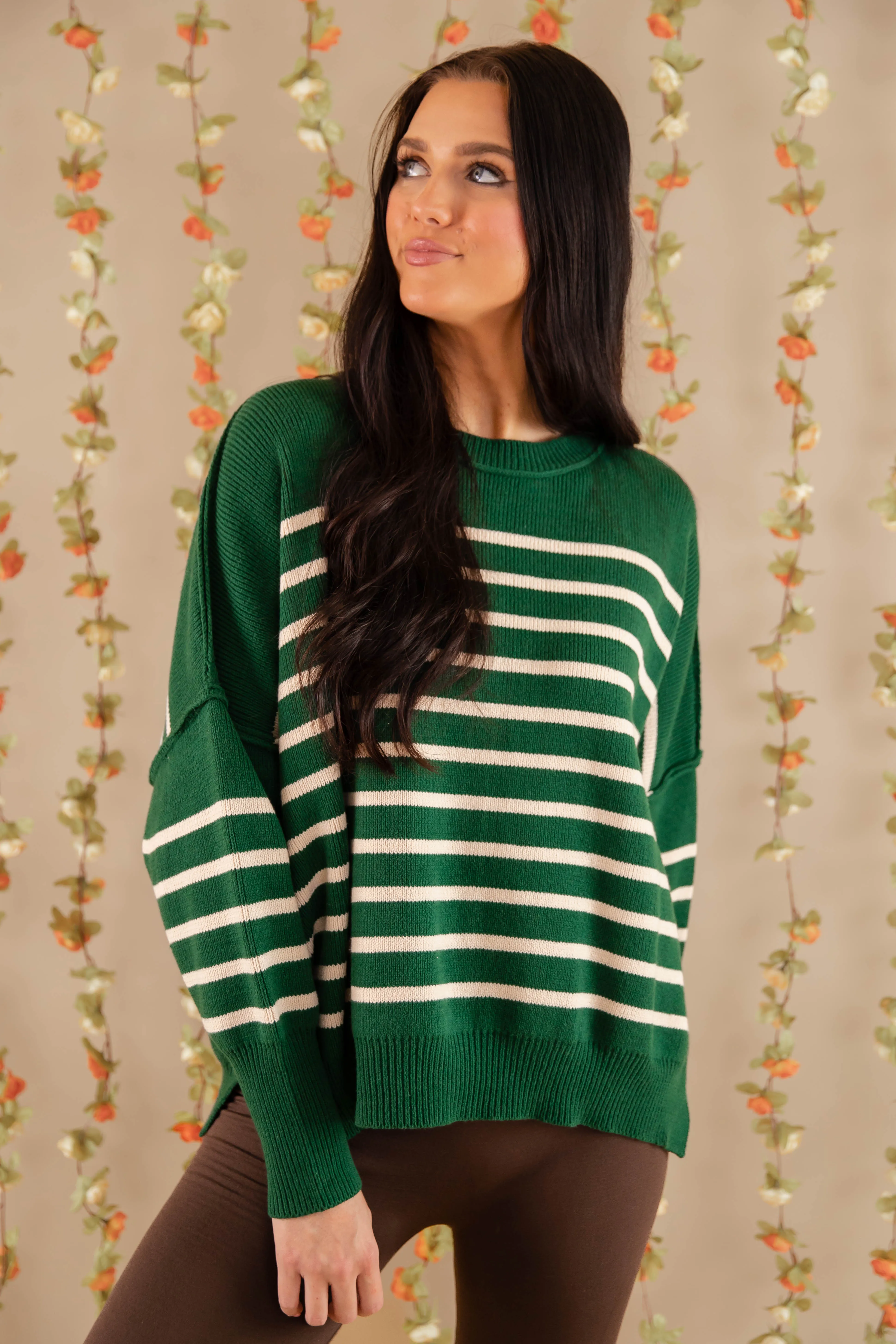 Soft Design Casual Wear How The Story Goes Sweater-Hunter Green