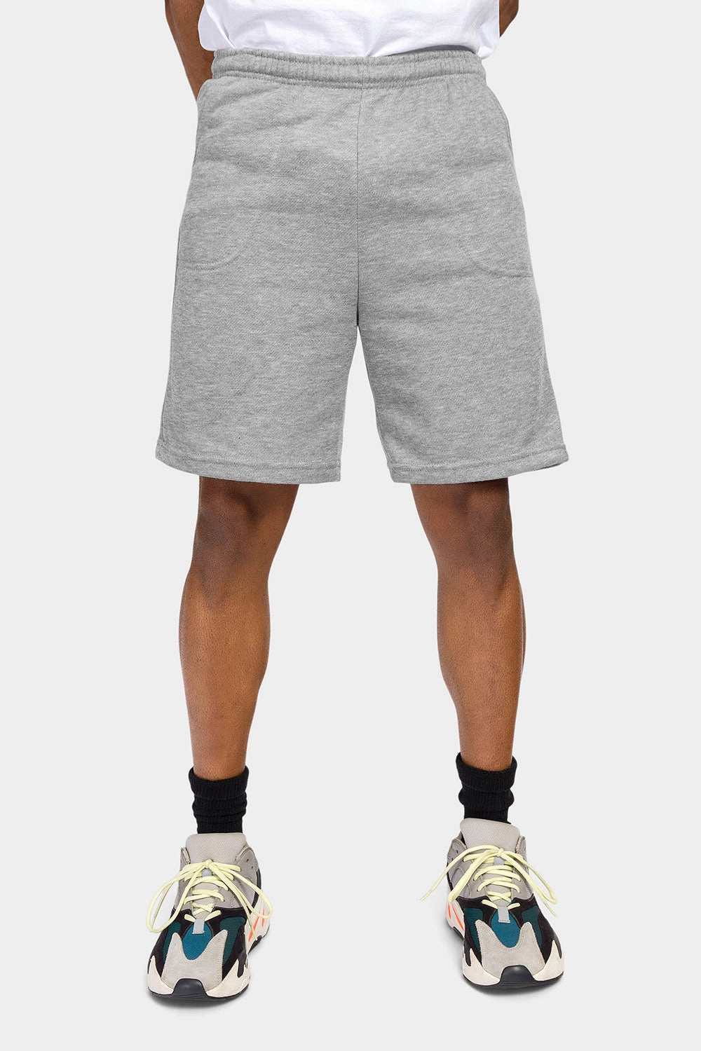 Double Stitched Relaxed Lines Essential Solid Fleece Shorts