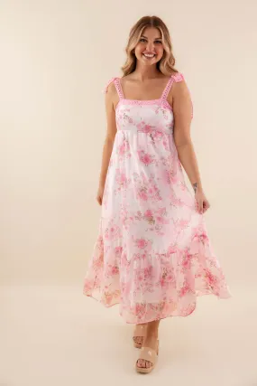 Perfect Length Pinch Me Midi Dress-Blush