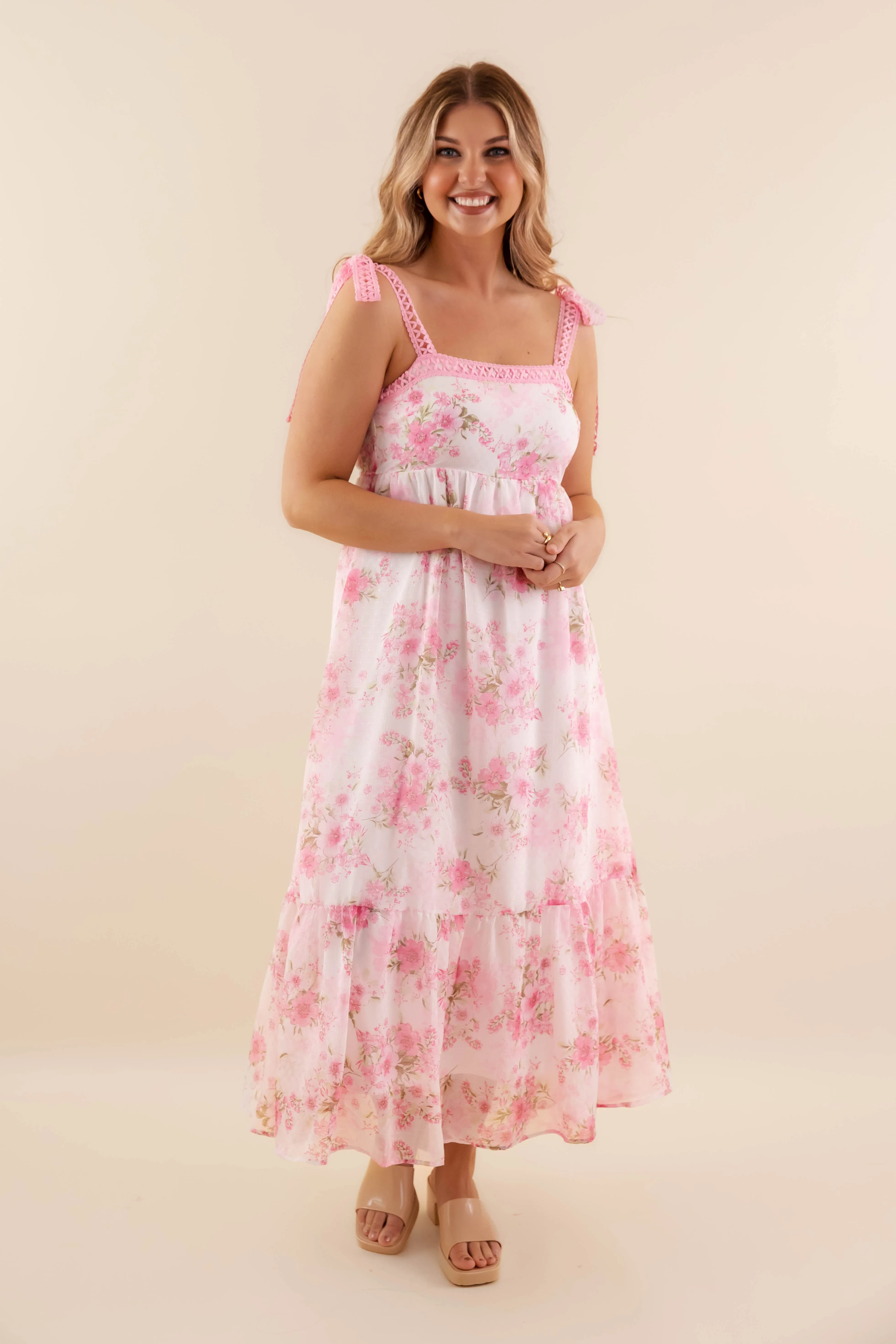 Pinch Me Midi Dress-Blush Smart and Elegant