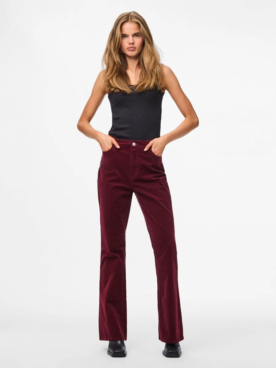 Season Ready Work Ready Lightweight Textured Corduroy Flared Pants