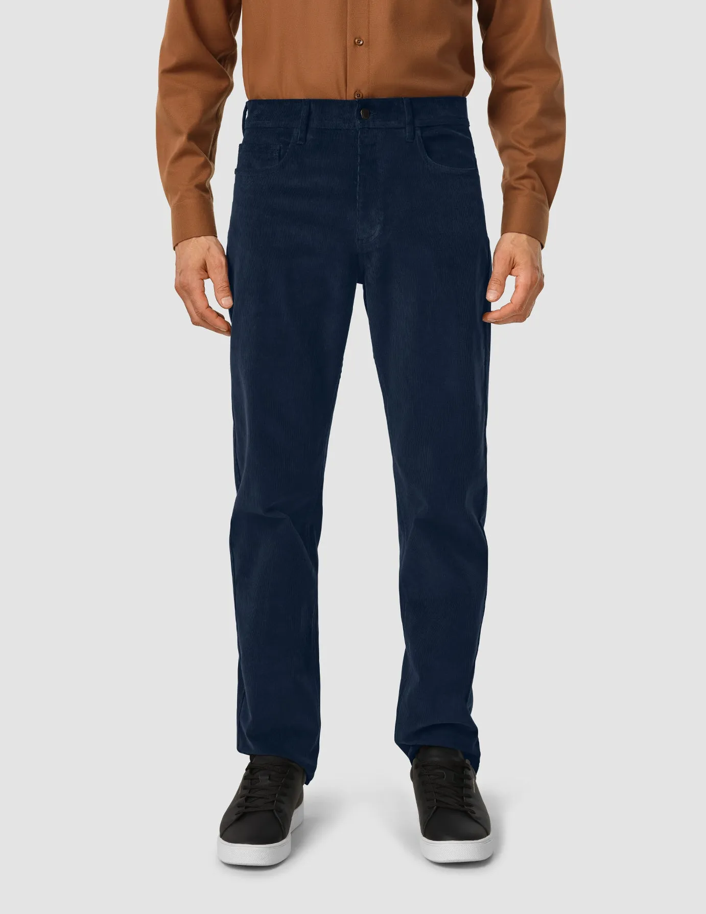 Corduroy Pants Dark Navy Blackout fabric Flexible Leg