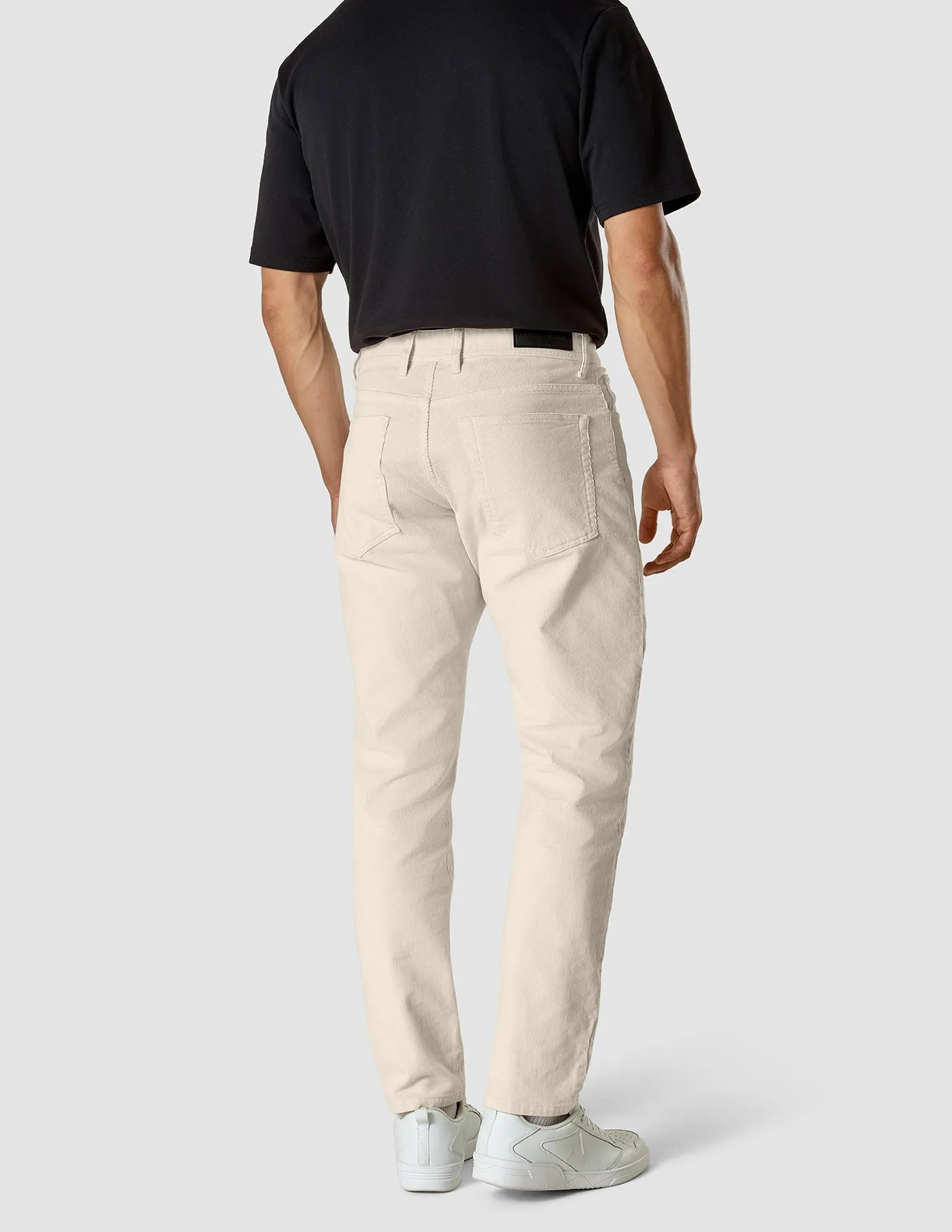 Corduroy Pants Off White Breathable Comfort Fit