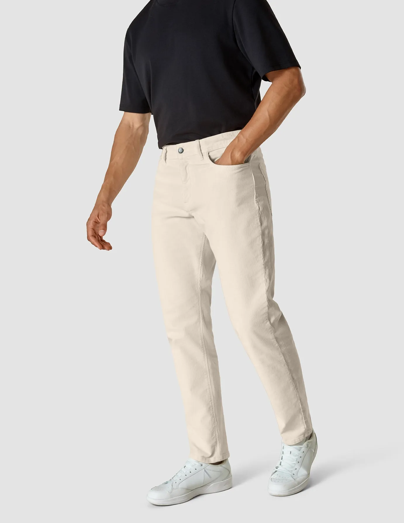 Active Lifestyle Corduroy Pants Off White