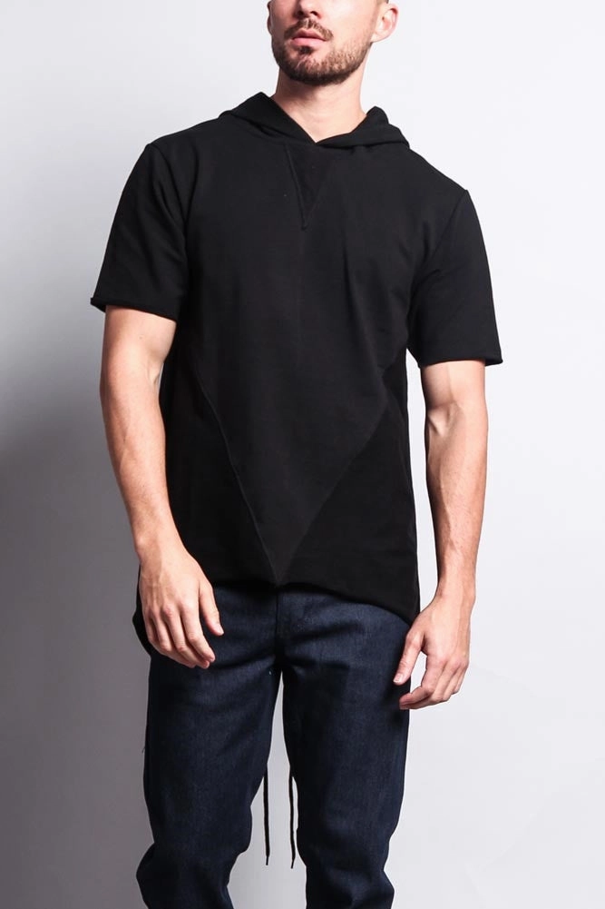 Long Length Short Sleeve Fishtail Pullover Hoodie Light Pack Option