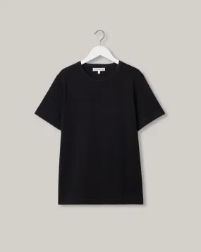 MERZ B SCHWANEN CLASSIC T-SHIRT 2M15 - DEEP BLACK MinimalistStitching
