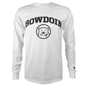 Satinette Indoor Basic Bowdoin & Medallion Long-Sleeved Tee from Champion