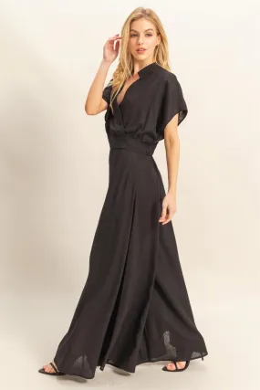 Tagless Design Smart Look Cotton Surplice Top and Palazzo Pants Set