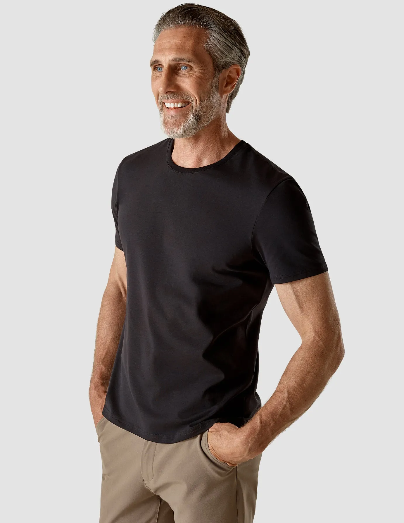 Supima T-shirt Black Comfortable Casual