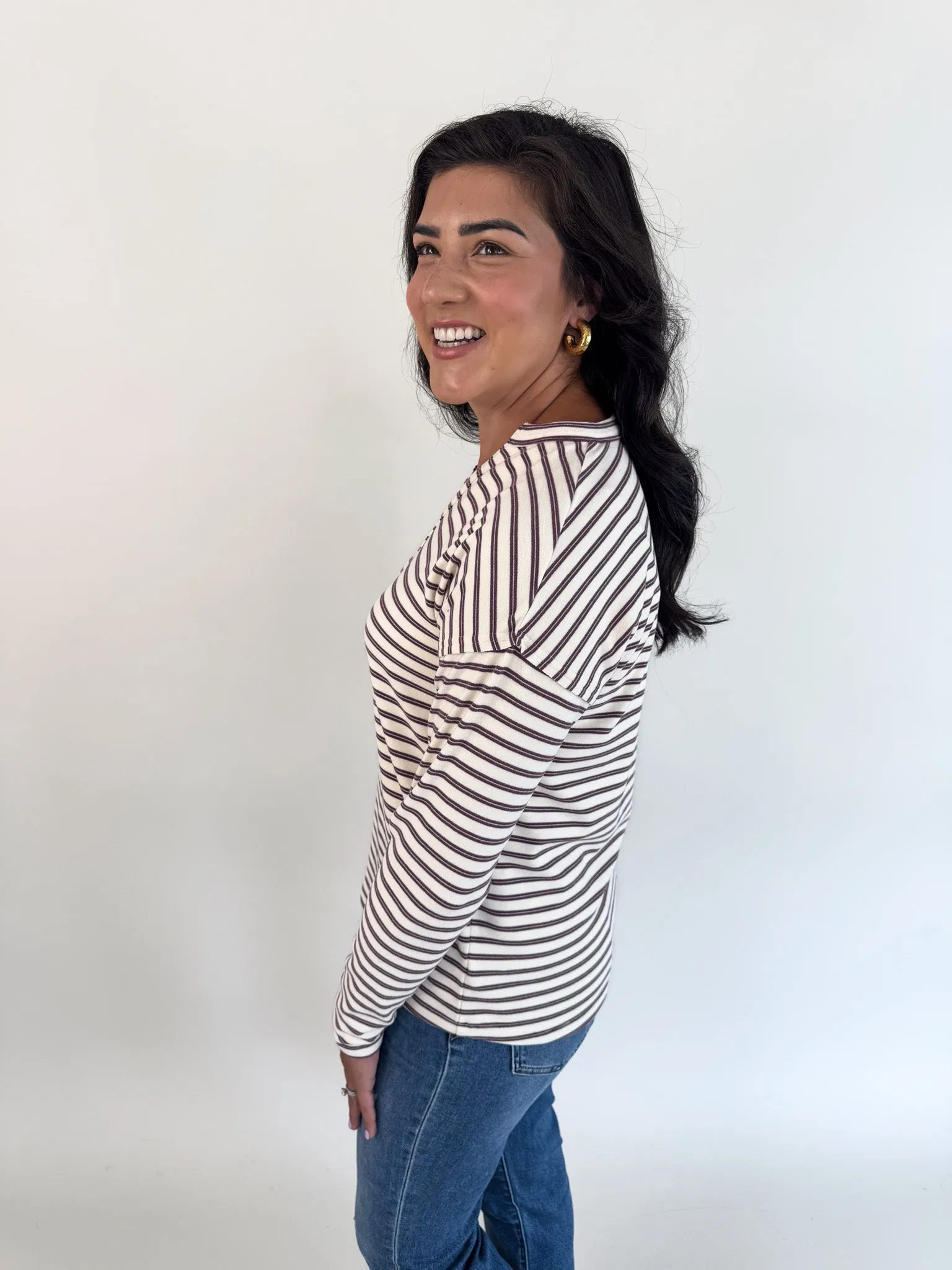 Cozy In Stripes Pullover Sweater Classic Winter