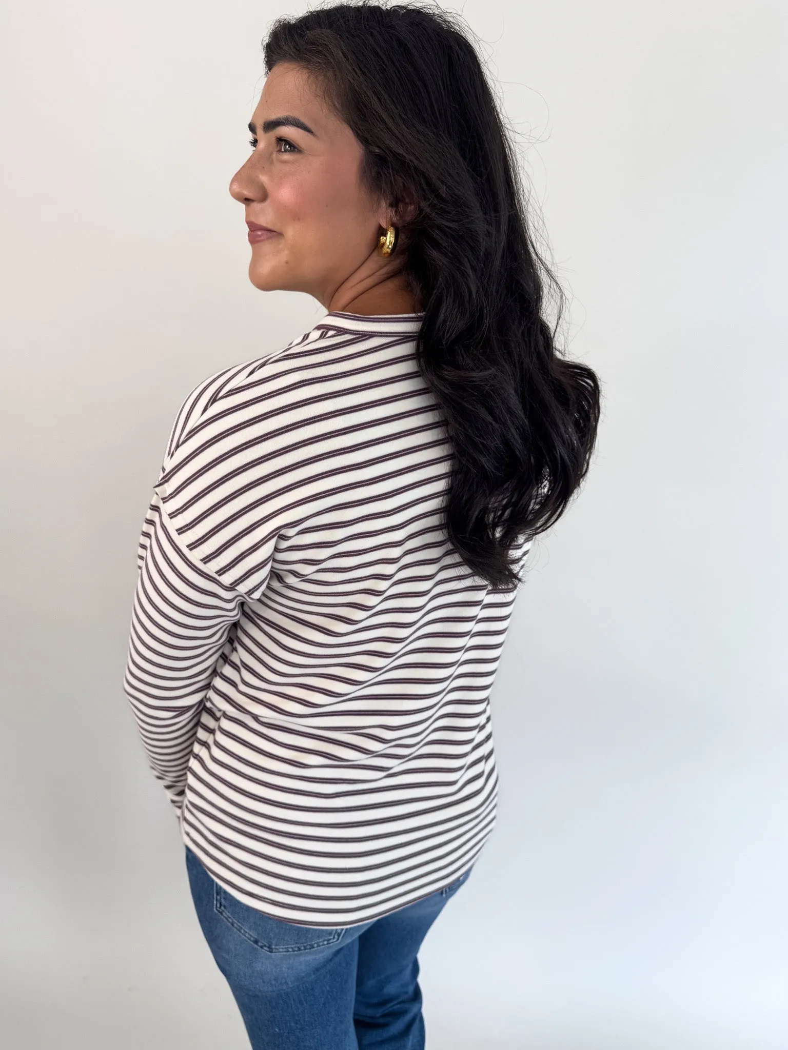 Light Knitwear Everyday Wear Cozy In Stripes Pullover Sweater