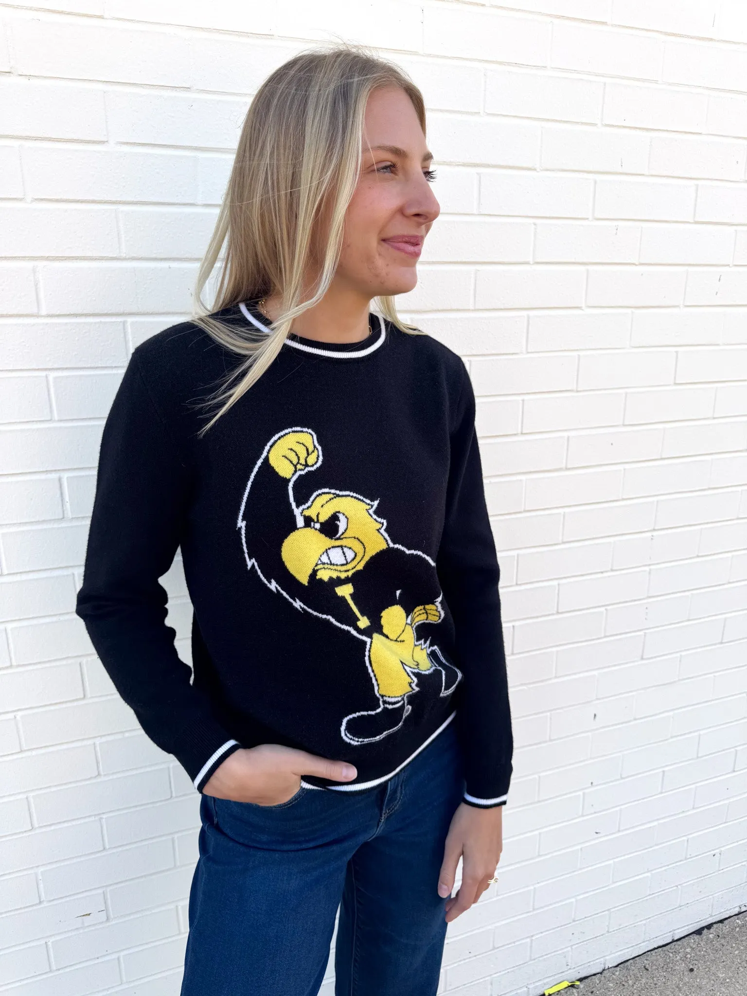 Iowa Wicks Sweater Trendy Look Cold-weather knit