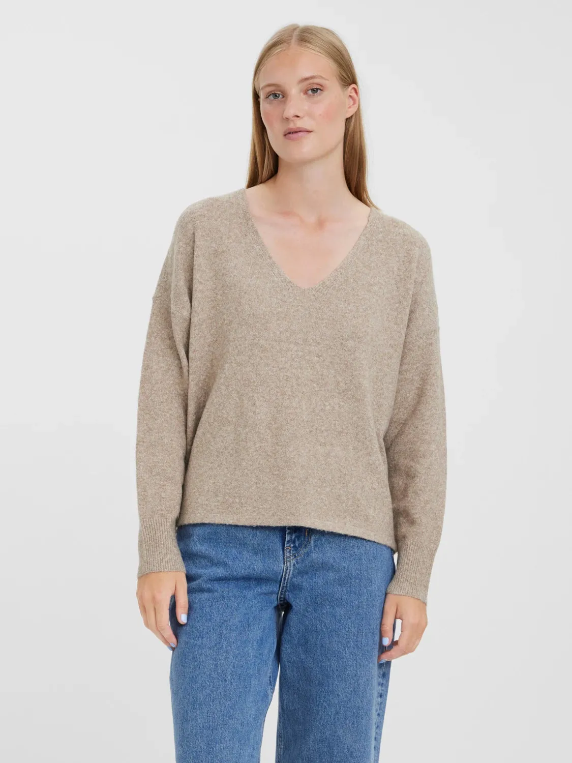Doffy V-Neck Sweater Functional Knit Fray Resistant Edges