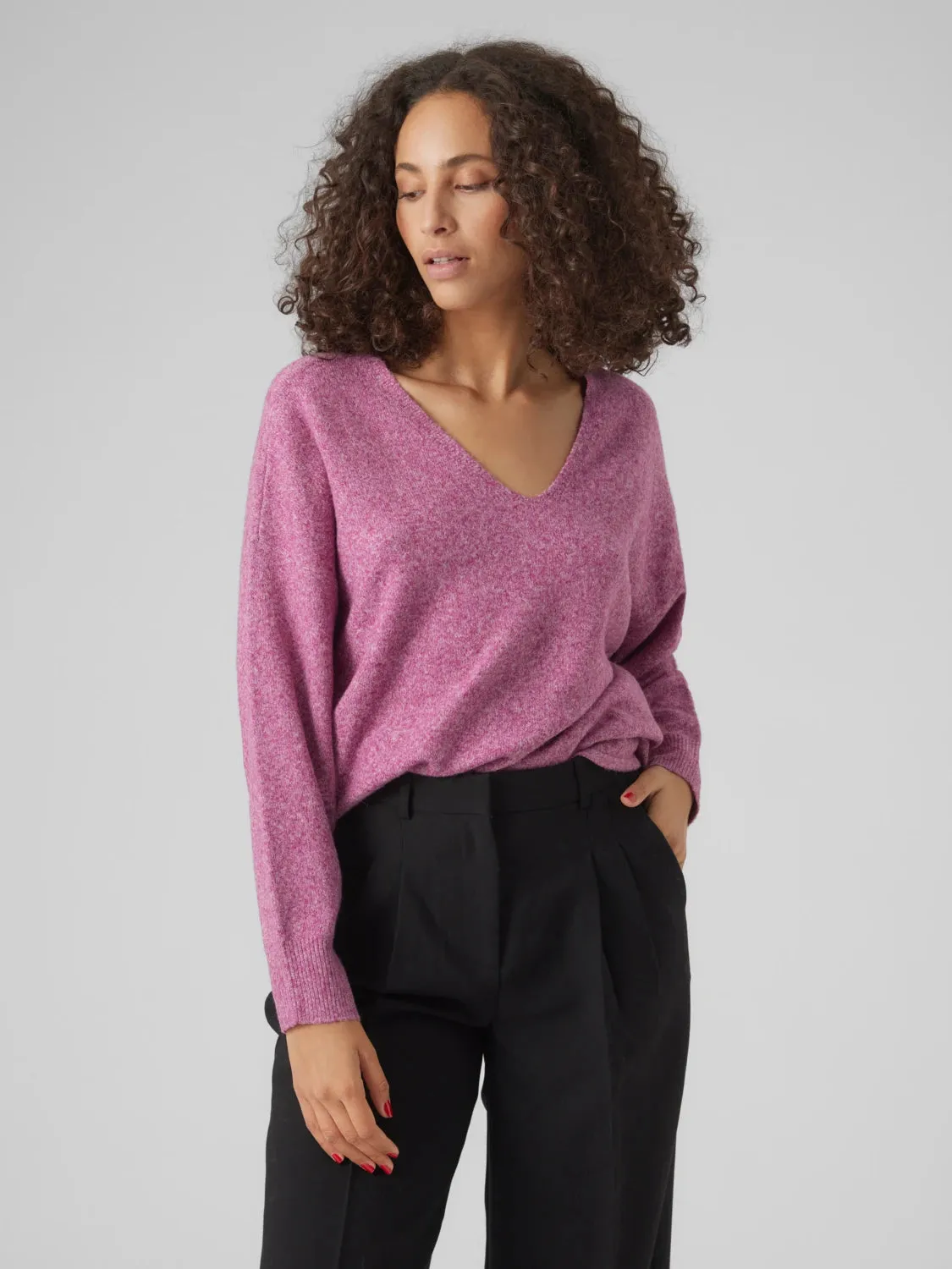 Stylish Layer simple design Doffy V-Neck Sweater