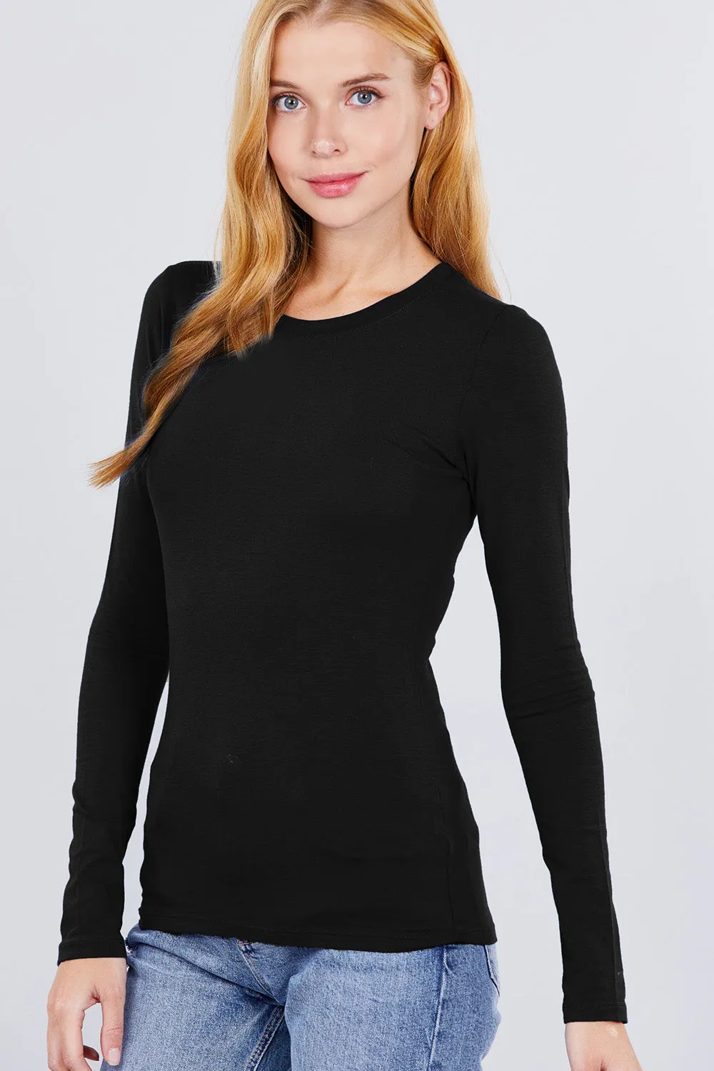 Crew Neck Cotton Jersey Top Tactile Soft Texture Non Restrictive Mobility