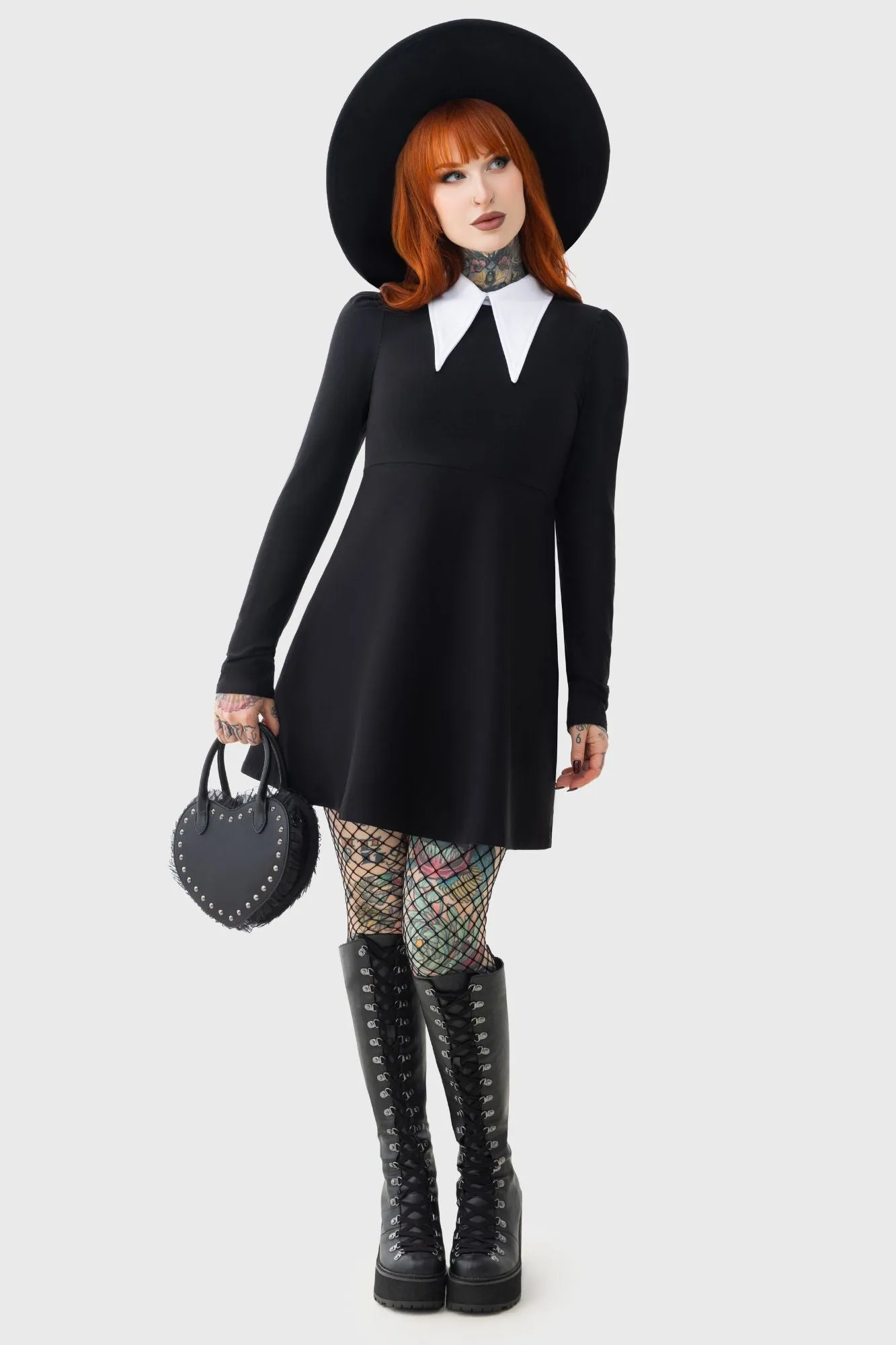 Feminine Style Perfect For Work Cathedral Skater Dress