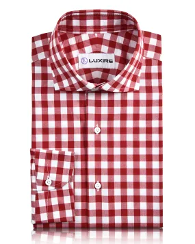 High-Quality Craftsmanship Red Gingham Shirt