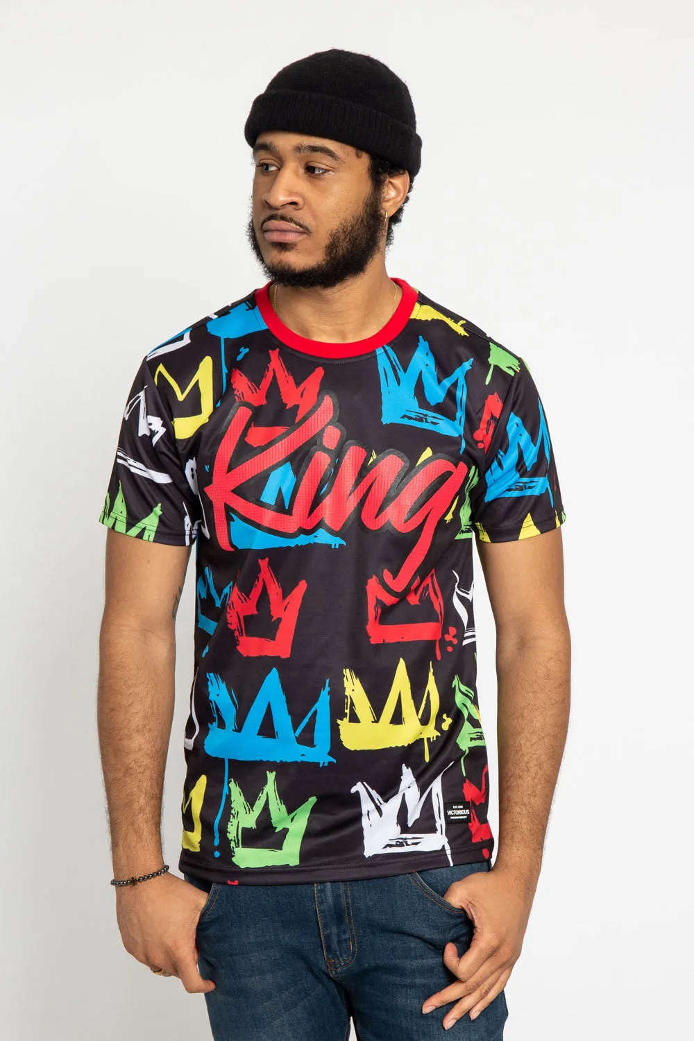 Microfiber Technology Crown Graffiti T-Shirt