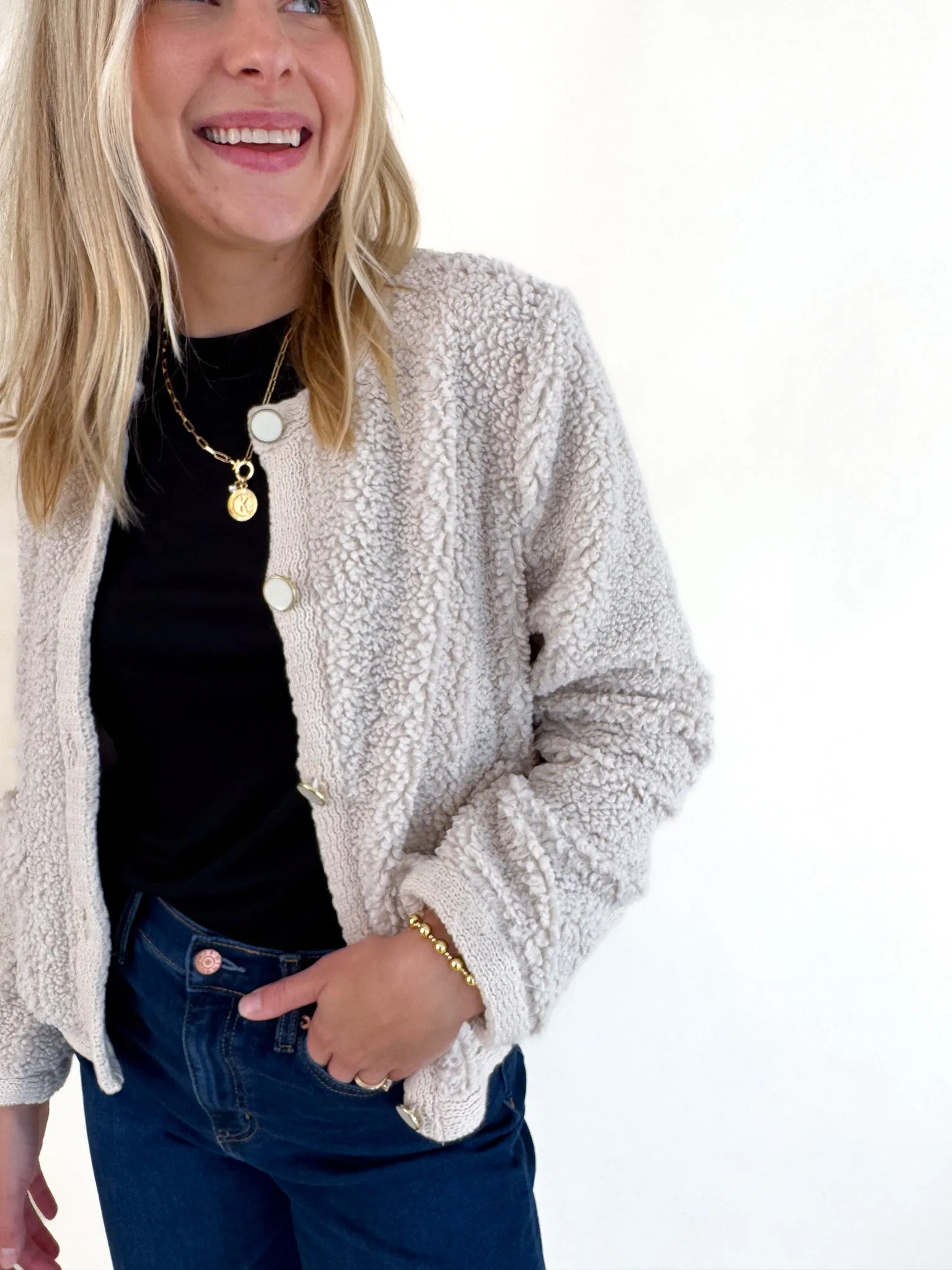 Cuddle Up Cardi - Light Oat Winter Fashion Must-Have