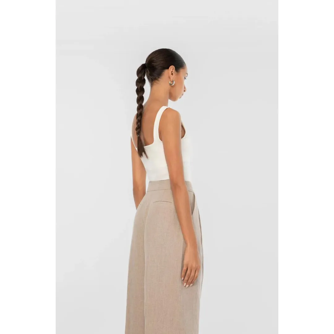 DAL THE LABEL Essential Bodysuit, Ivory OdorResistant Coating