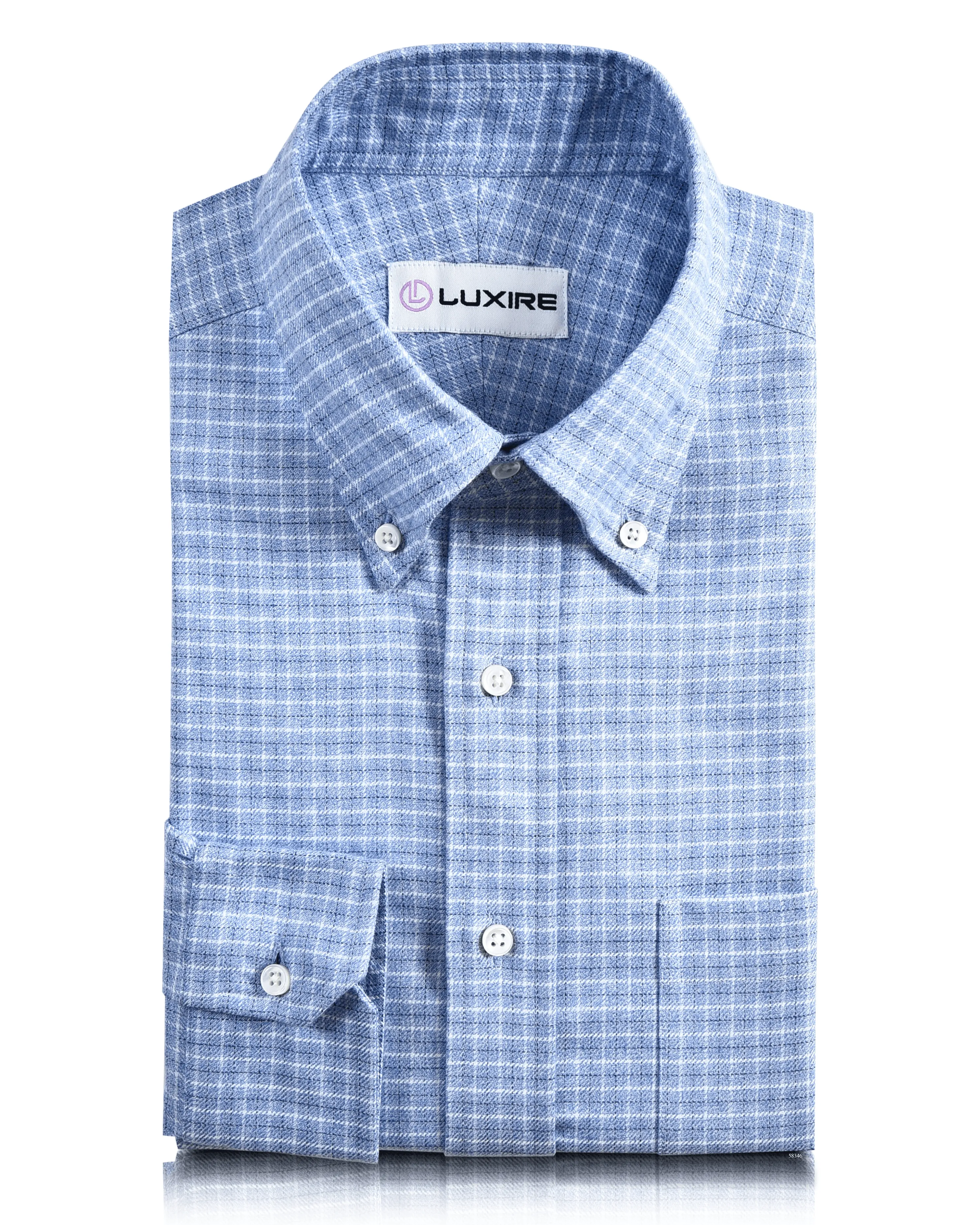 Eco-Friendly Choice Dark Blue Light Blue & White Tattersall Checks