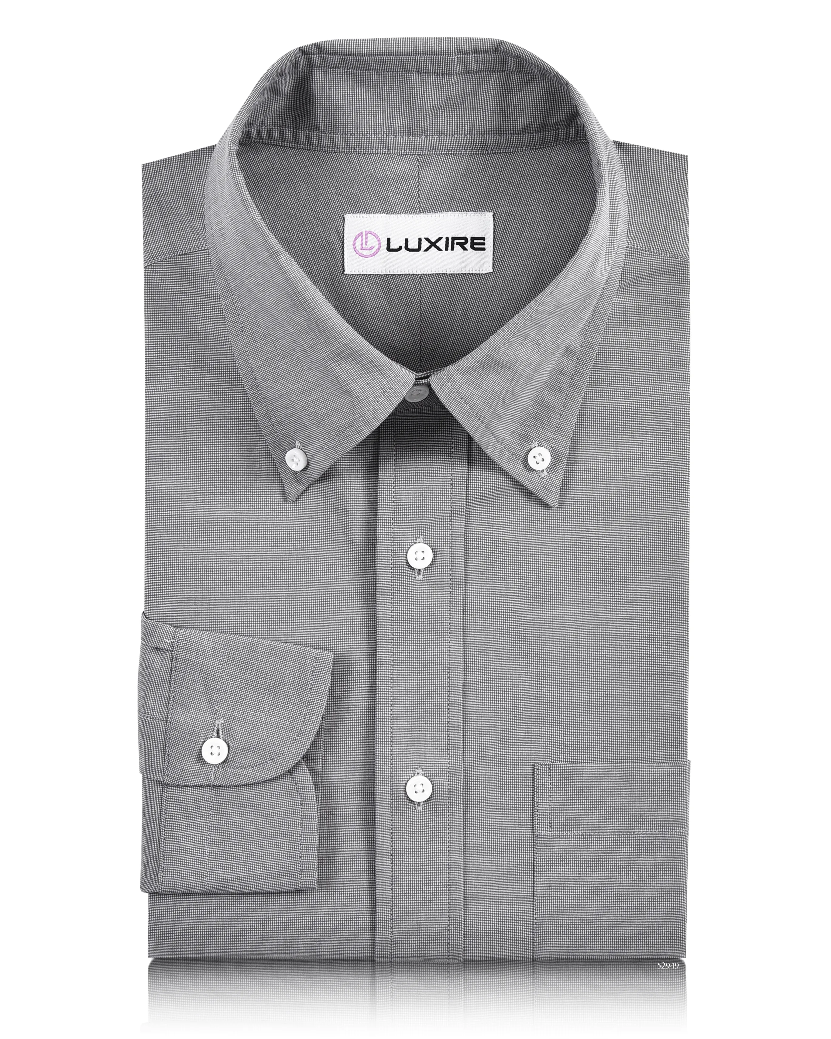 Corporate Wear Wrinkle Resistant Finish Dark Evening Grey End-on-End Shirt