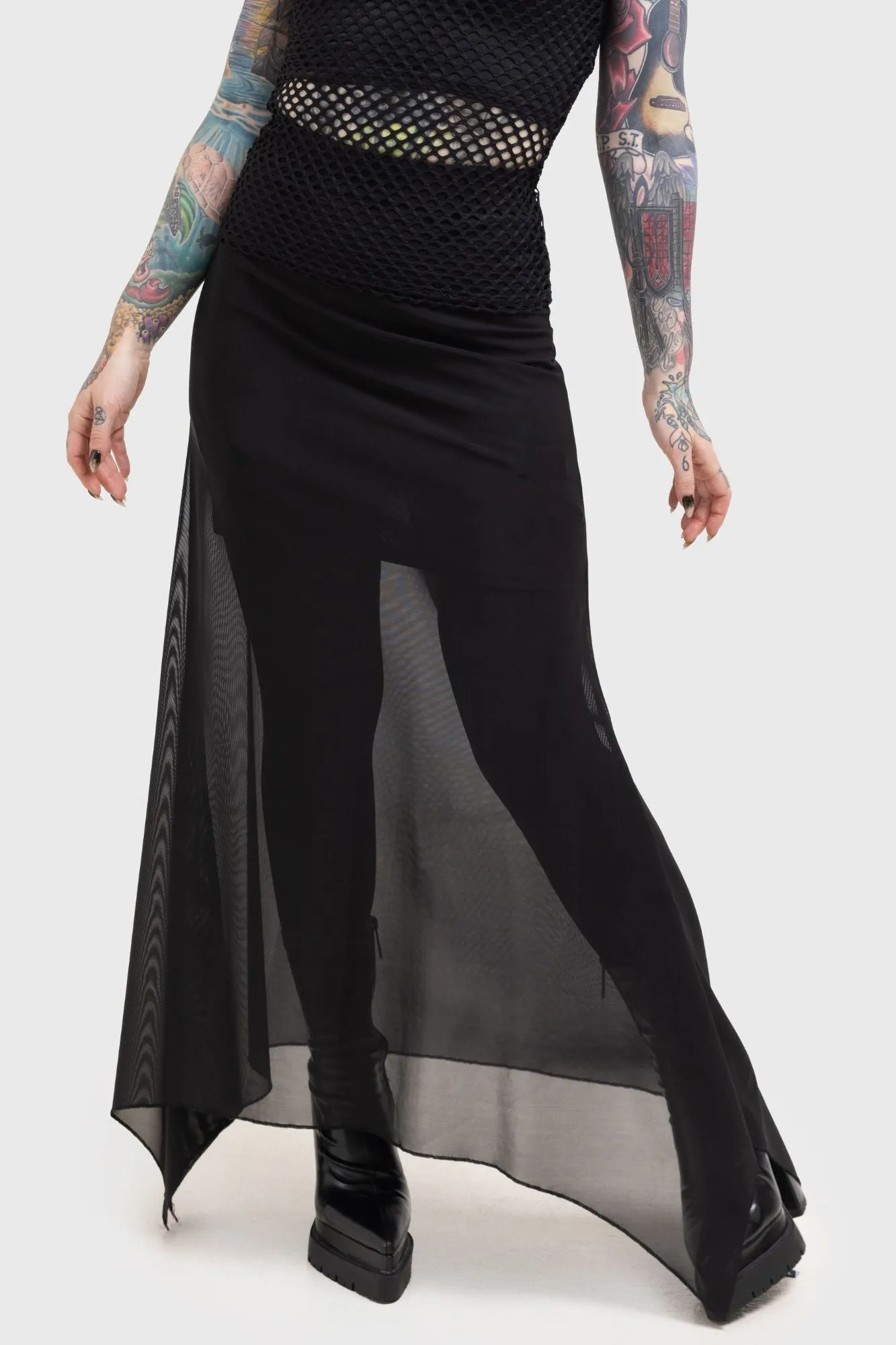 Death Star Maxi Skirt Quilted Texture