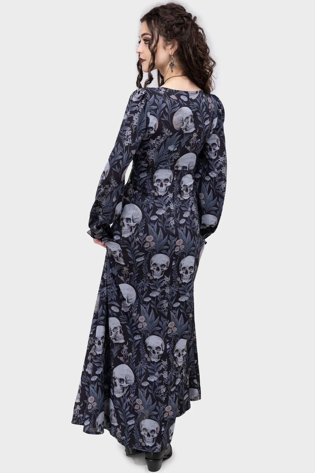 Cool Elegance Smart Layer Death's Head Maxi Dress