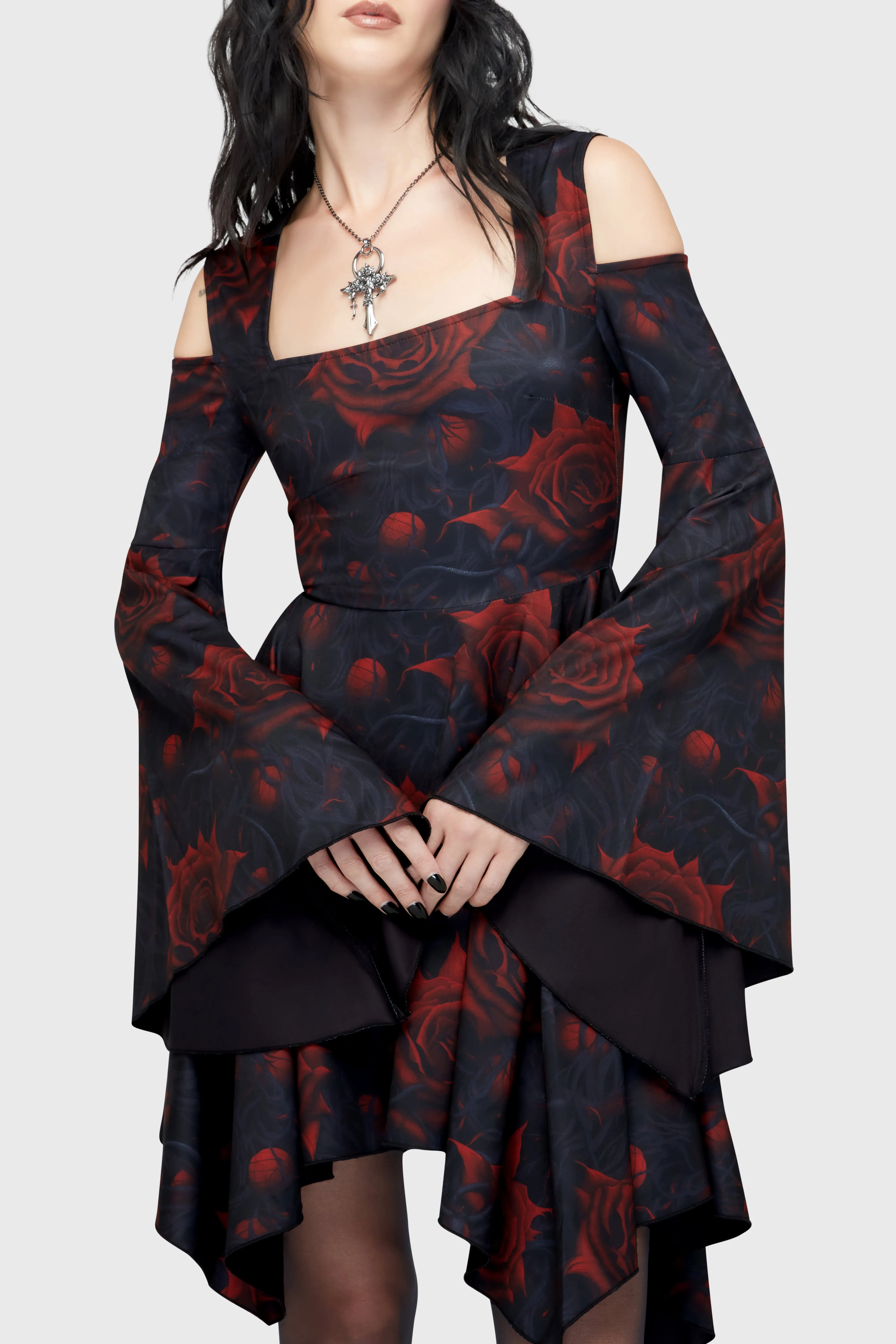 Bold Look Blood Rose Mini Dress