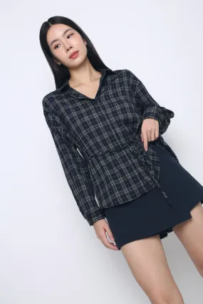 Modern Silhouette Drift Club Gingham Shirt Emerald