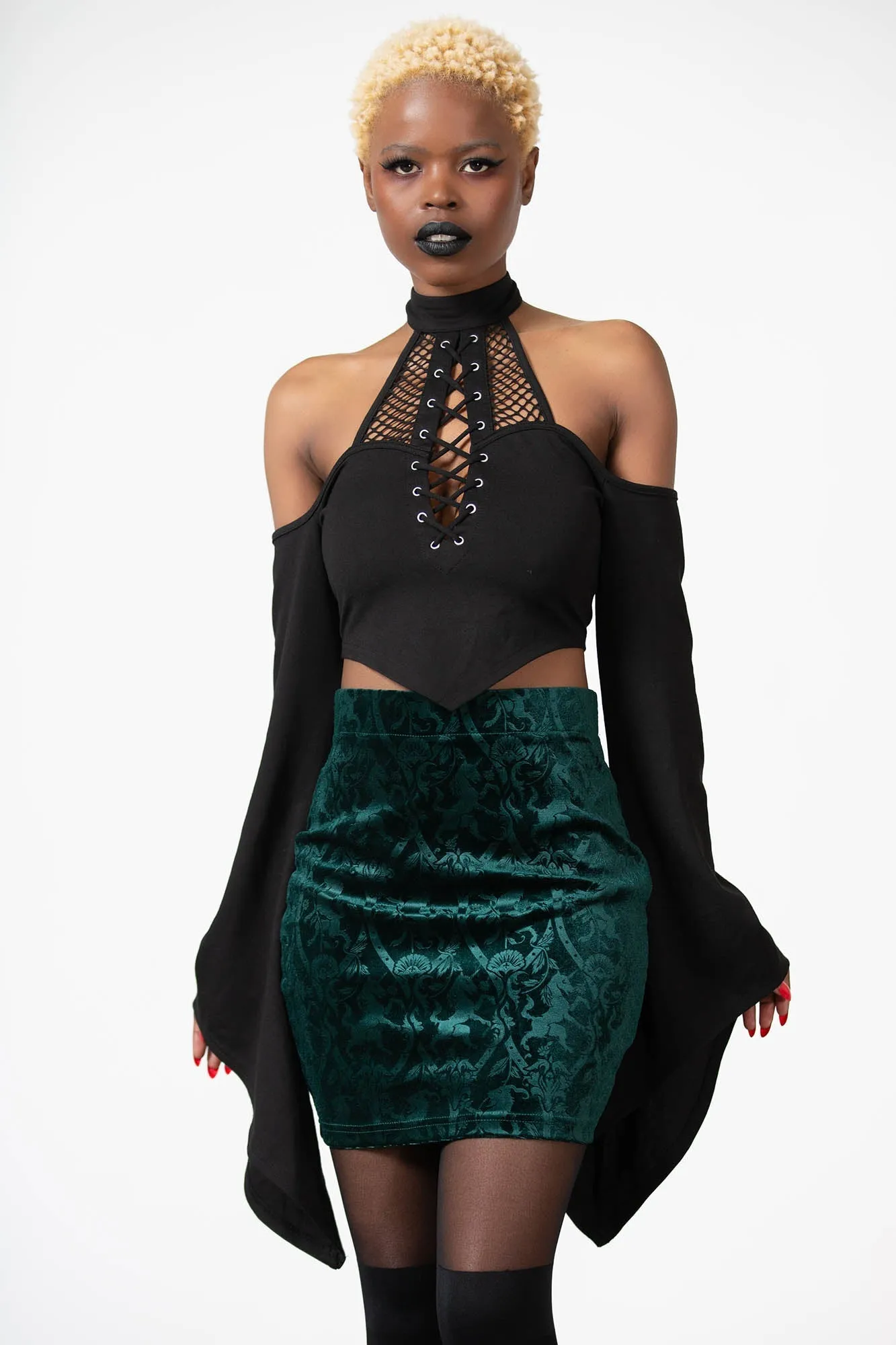 Doom Duchess Skirt [EMERALD] Classic Fit Unisex style