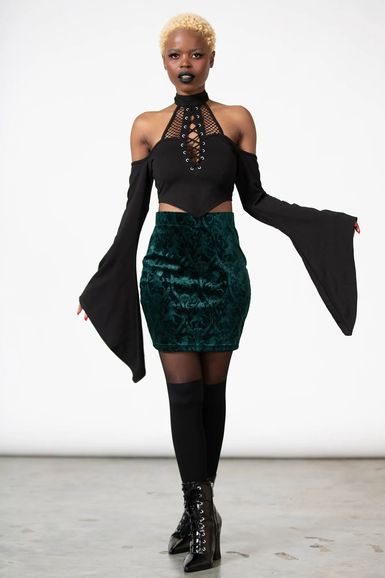 party look Doom Duchess Skirt [EMERALD]