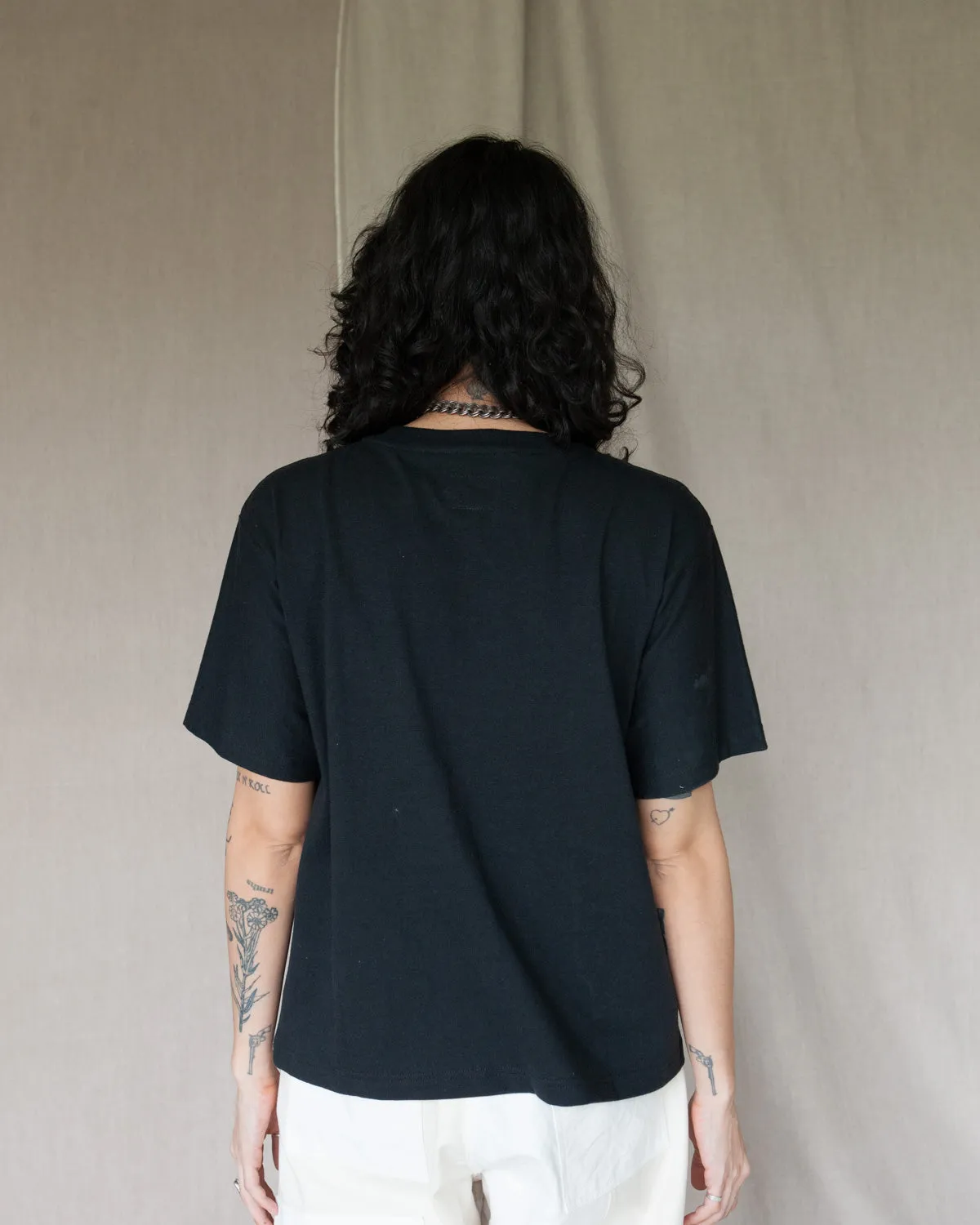 W'MENSWEAR BOWL TEE - BLACK Short Sleeve