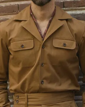 Copper Casual Camp Collar Shirt Abstract art