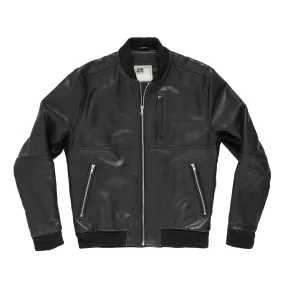 Anti Pilling Textile THE MARCY Leather Bomber - Black